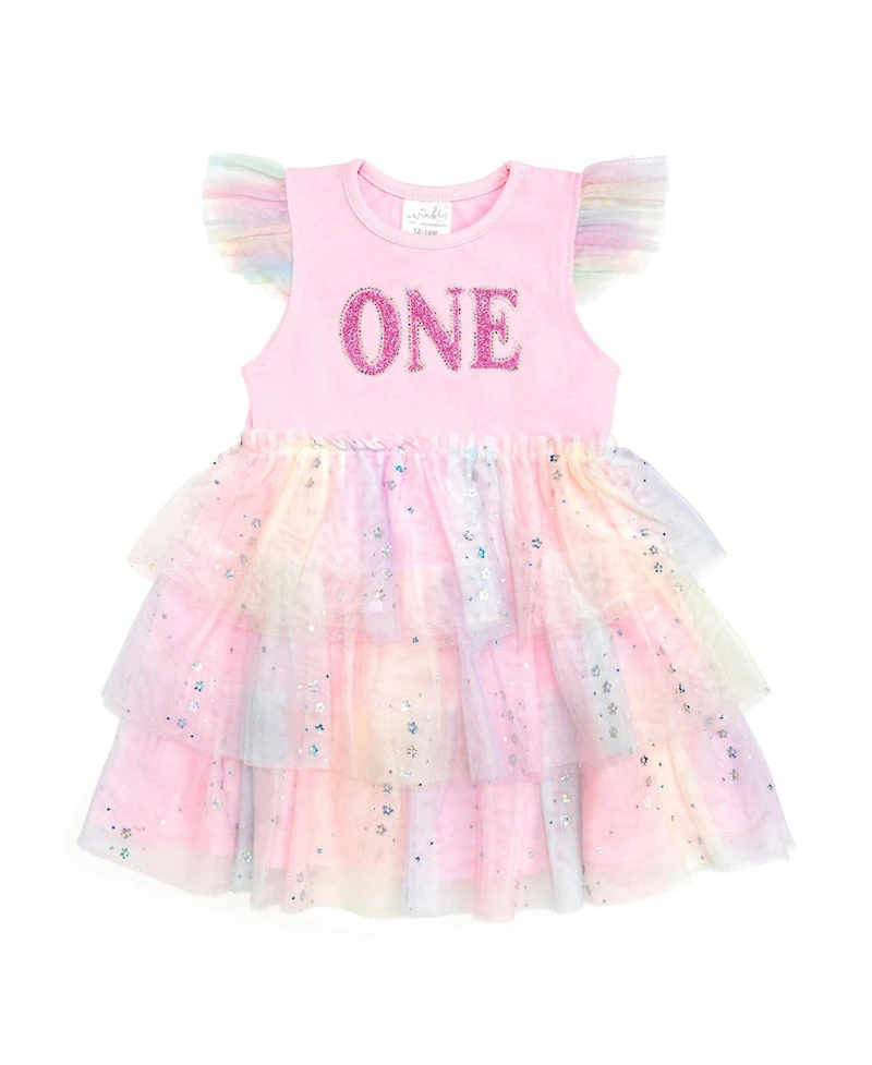 Sweet Wink Baby Girls First Birthday Fairy Dust Short Sleeve Tutu Dress