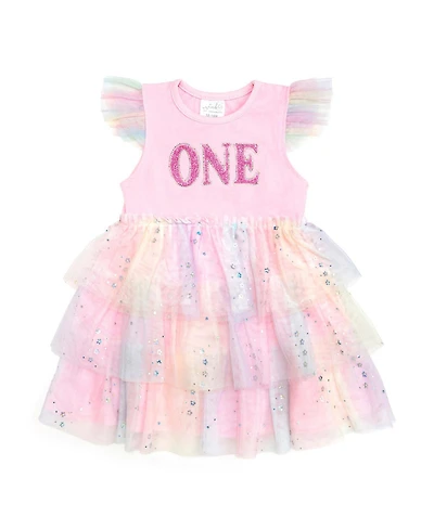 Sweet Wink Baby Girls First Birthday Fairy Dust Short Sleeve Tutu Dress