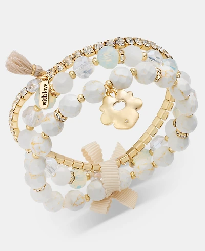 lonna & lilly 3-Pc. Set Beaded Stretch Bracelets