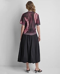 Dkny Women's Printed Short-Sleeve Sweater