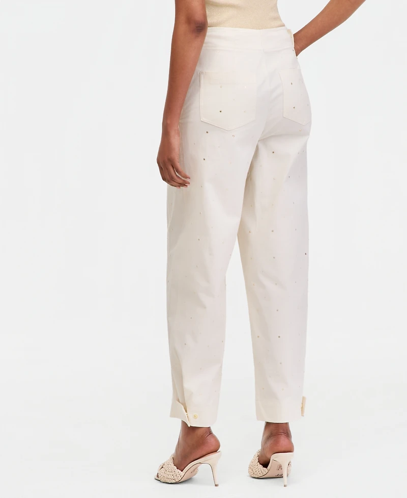 I.n.c. International Concepts Women's Studded Tapered Pants, Macy's Exclusive
