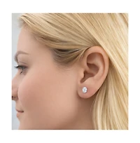 Dloria Elena Oval Moissanite Vermeil Stud Earrings