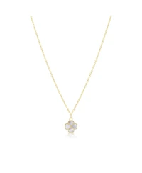 The Lovery Mother of Pearl Lucky Clover Necklace 14K Gold