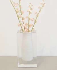 Classic Touch Double Wall Crystal Bud Vase