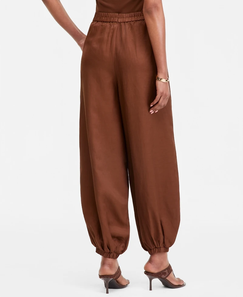 I.n.c. International Concepts Women's Linen-Blend Pull-On Bubble Pants, Macy's Exclusive