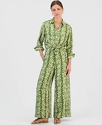 I.n.c. International Concepts Petite Printed High-Rise Wide-Leg Pants, Macy's Exclusive