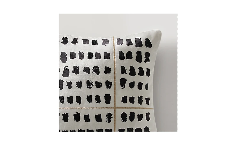 Embroidered Dot Pillow 22"