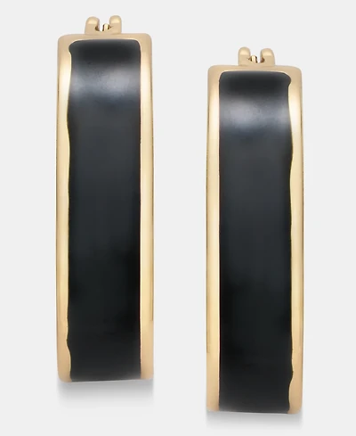 Karl Lagerfeld Paris Color Oval Hoop Earrings