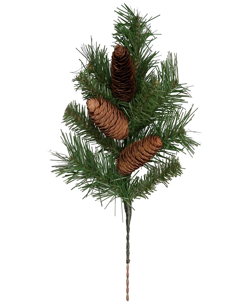 Northlight Dakota Pine Artificial Christmas Craft Spray With Pine Cones, 15"