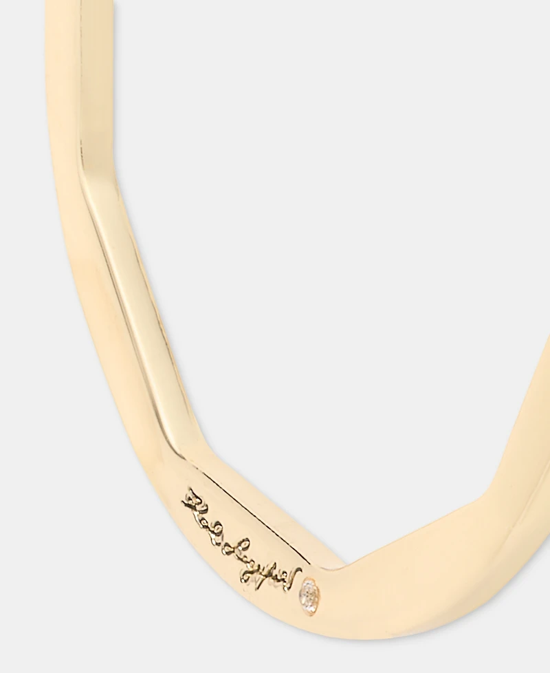 Karl Lagerfeld Paris Medium Inner Geometric Hoop Earrings, 1.67"