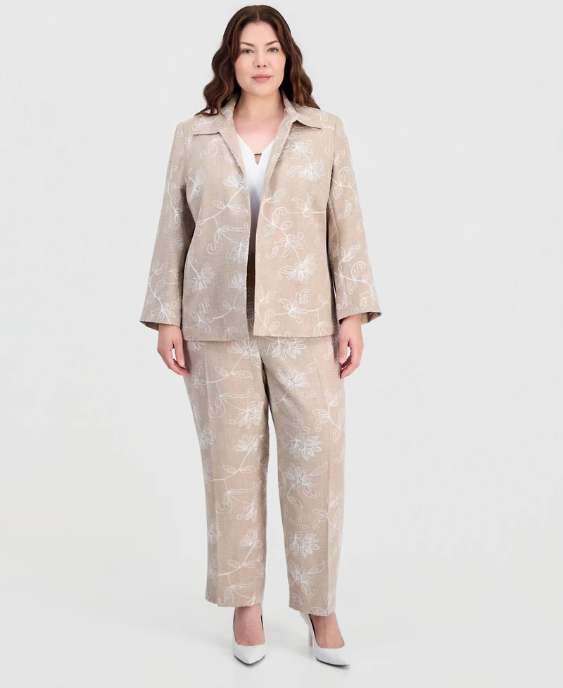 Kasper Plus Boxy Collared Jacket