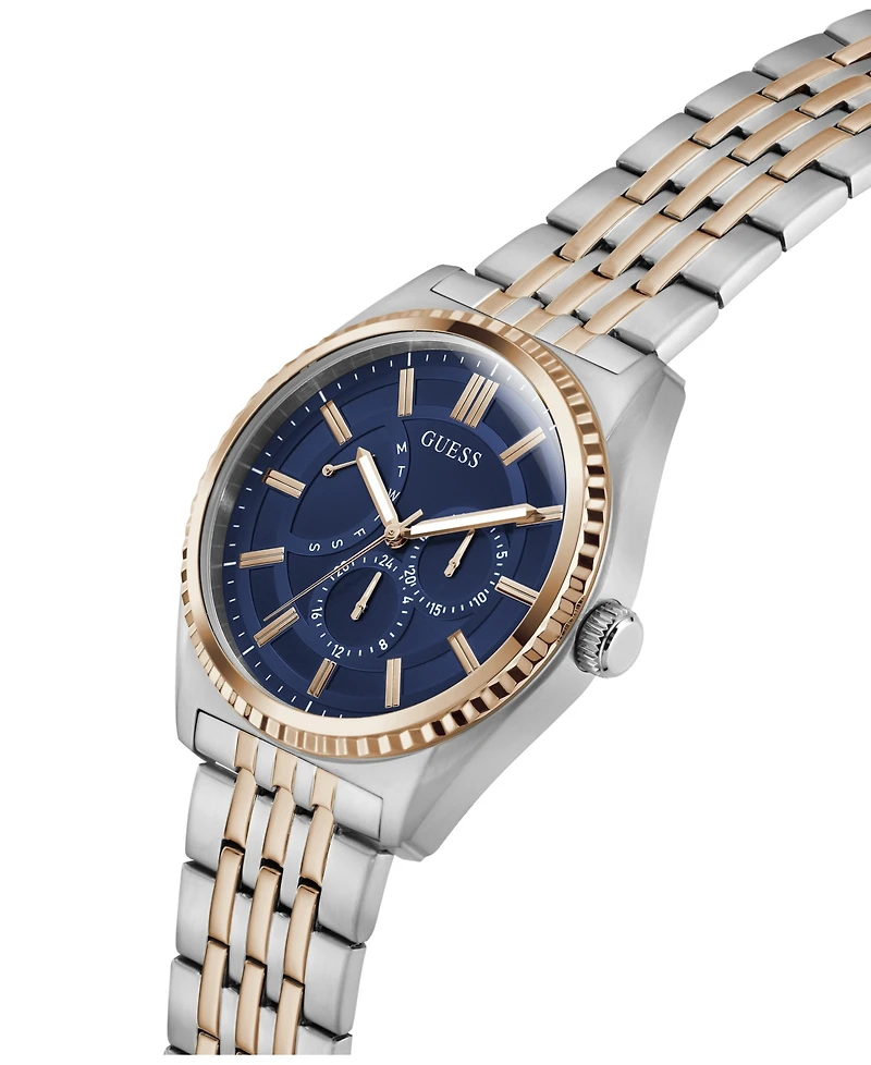 Guess Mens Two-Tone Stainless Steel Multi-Function Watch, 44mm