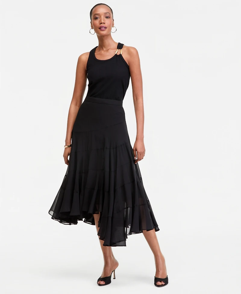 I.n.c. International Concepts Women's Asymmetrical Midi Skirt, Macy's Exclusive