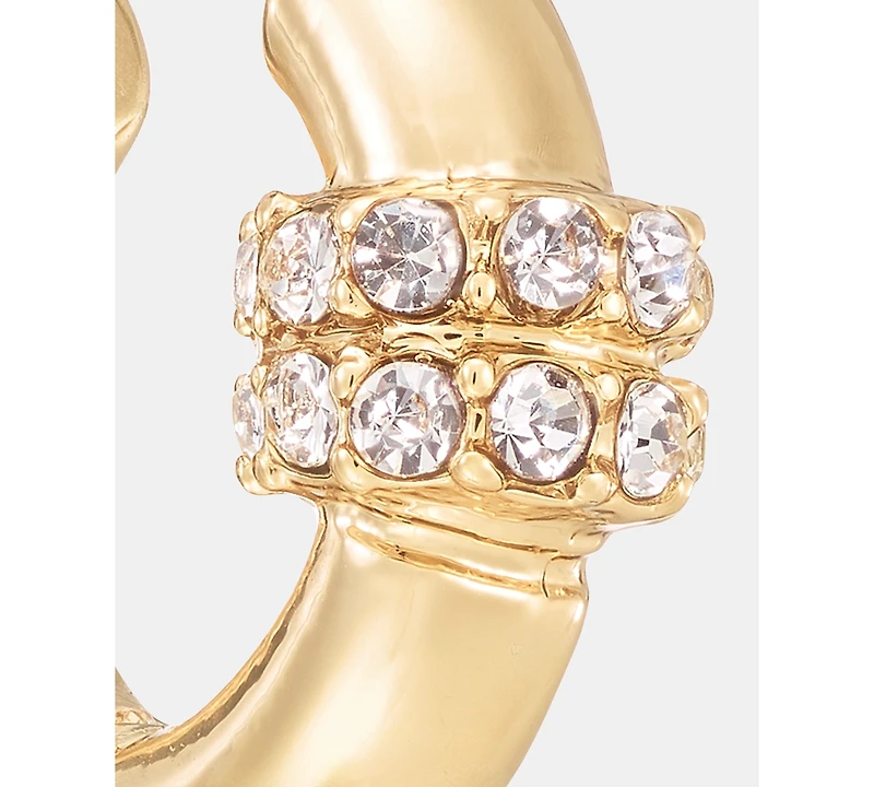 Lauren Ralph Lauren Small Pave Hoop Earrings