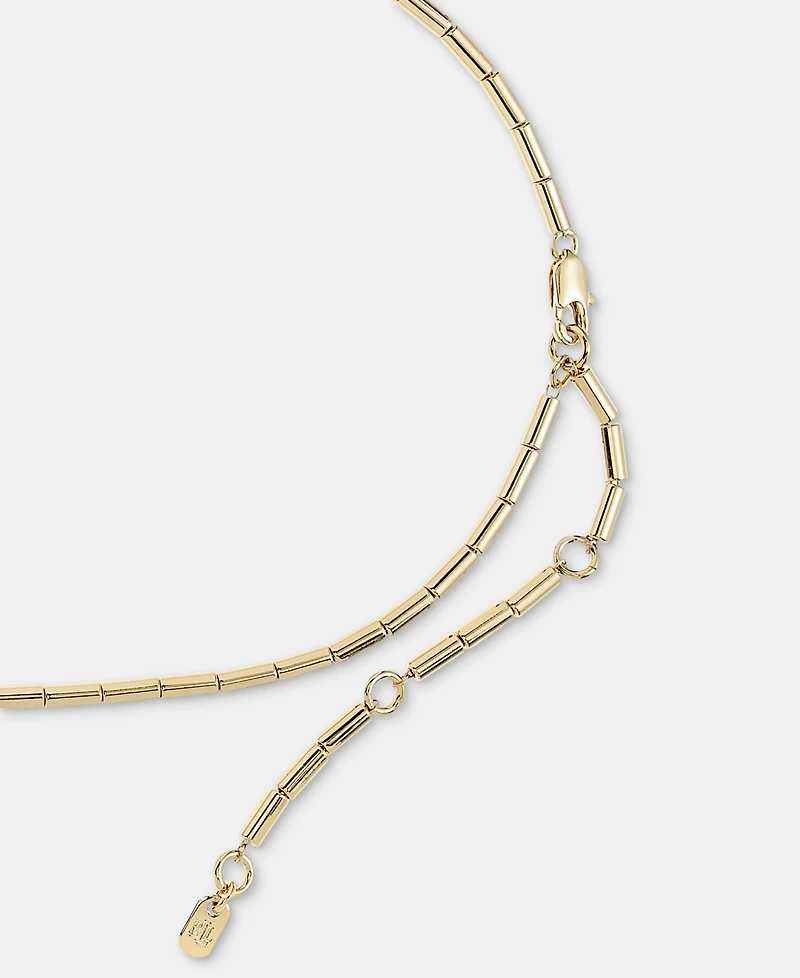 Lauren Ralph Lauren Pave Bead Lariat Necklace