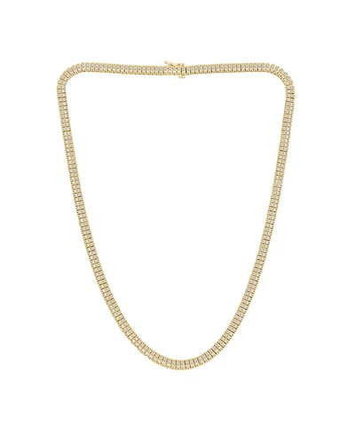 Macy's Men's Lab Grown Diamond (10 ct. t.w.) Necklace in Gold Vermeil Over Sterling Silver