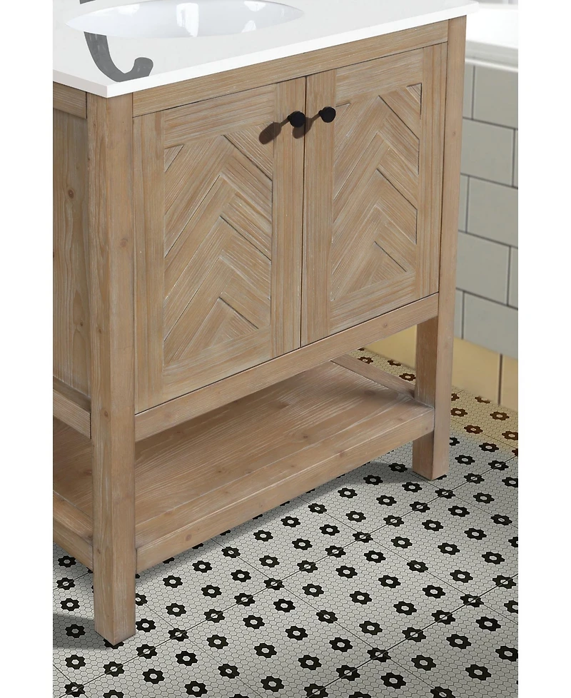 Ari Bath, Savannah 30". Freestanding, Weathered Fir Finish