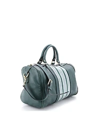 Pre-Owned Gucci Medium Vintage Web Boston Bag Leather