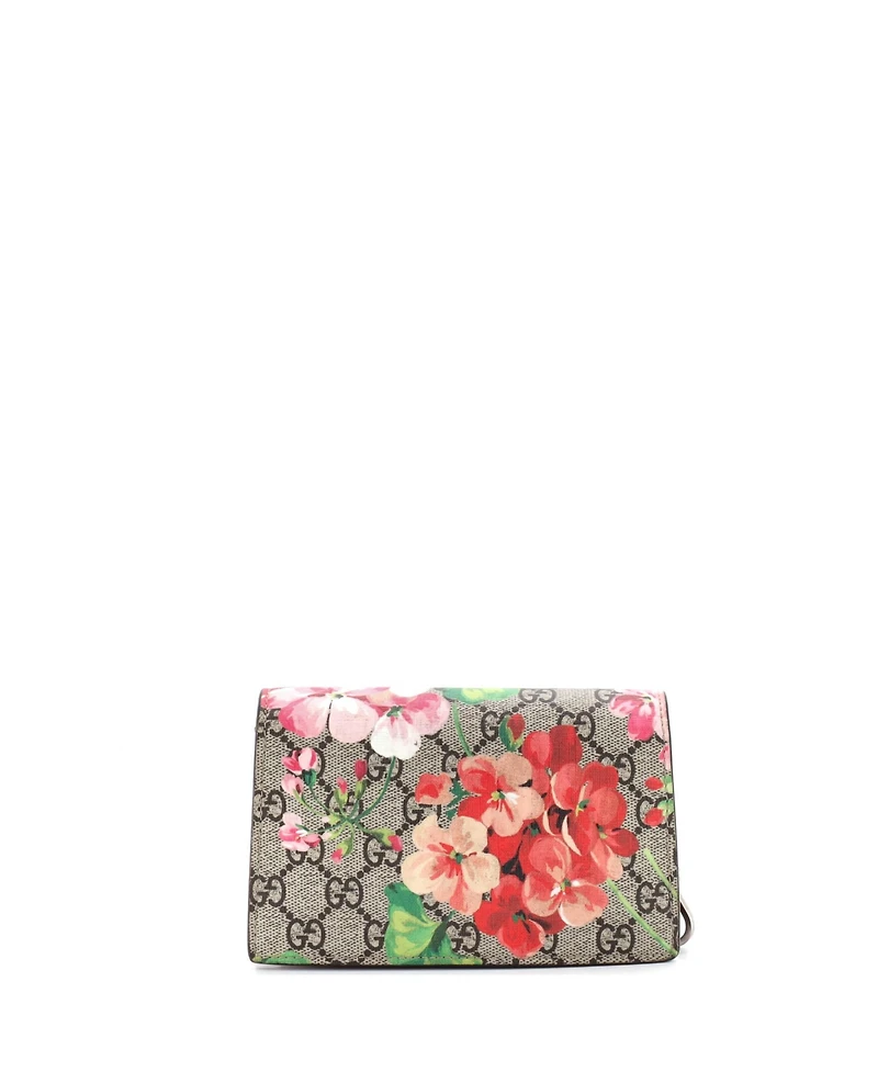 Pre-Owned Gucci Super Mini Dionysus Bag Blooms Print Gg Coated Canvas