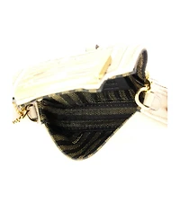 Pre-Owned Fendi Nano Chain Baguette Charm Bag Zucca Canvas