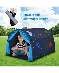 Hongge Kids Galaxy Starry Sky Dream Portable Play Tent with Double Net Curtain