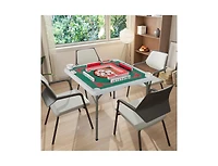 Hongge 35 Inch 4 Player Game Card Folding Mahjong Table with Cup Holders