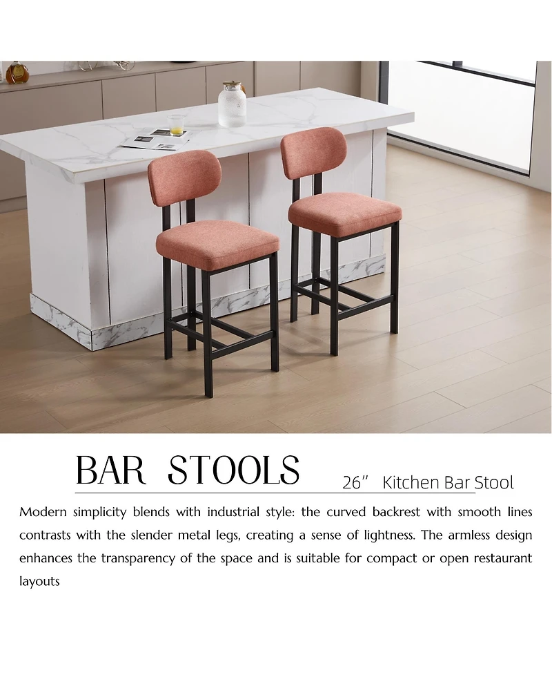 Rainsken Modern Bar Stools Set of 2