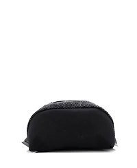 Pre-Owned Loewe Round Slim Backpack Leather and Anagram Jacquard