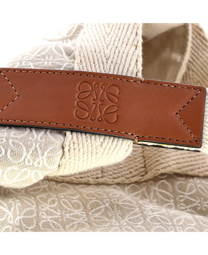 Pre-Owned Loewe Open Crossbody Tote Anagram Jacquard and Canvas