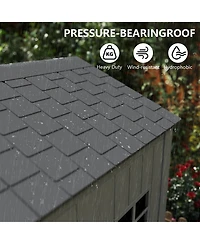 Decksplore 6.2 Ft. W X 8.6 Ft. D Durable Resin Outdoor Storage Shed With Floor And Double Doors