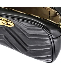 Pre-Owned Gucci Small Gg Marmont Shoulder Bag Matelasse Leather