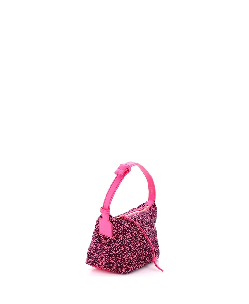 Pre-Owned Loewe Small Cubi Hobo Anagram Jacquard