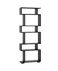Slickblue 6-Tier Geometric Bookshelf with 2 Anti-Tipping Kits for Home