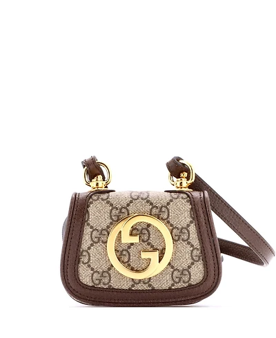 Pre-Owned Gucci Blondie Nm Card Case Wallet with Strap Gg Coated Canvas