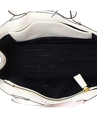 Pre-Owned Prada Medium Symbole Shopper Tote Embossed Leather