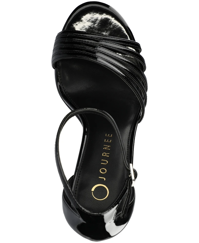 Journee Collection Women's Fecility Metallic Ankle Dress Sandals