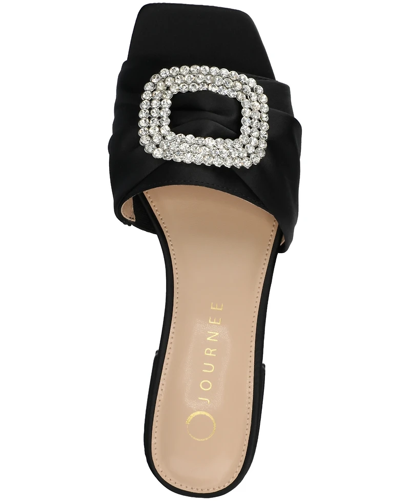 Journee Collection Women's Flavia Slip-On Embellished Sandals