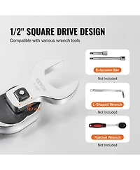 Xdovet Crowfoot Wrench Set, 1/2" Drive 14-Piece Sae (1-1/16"