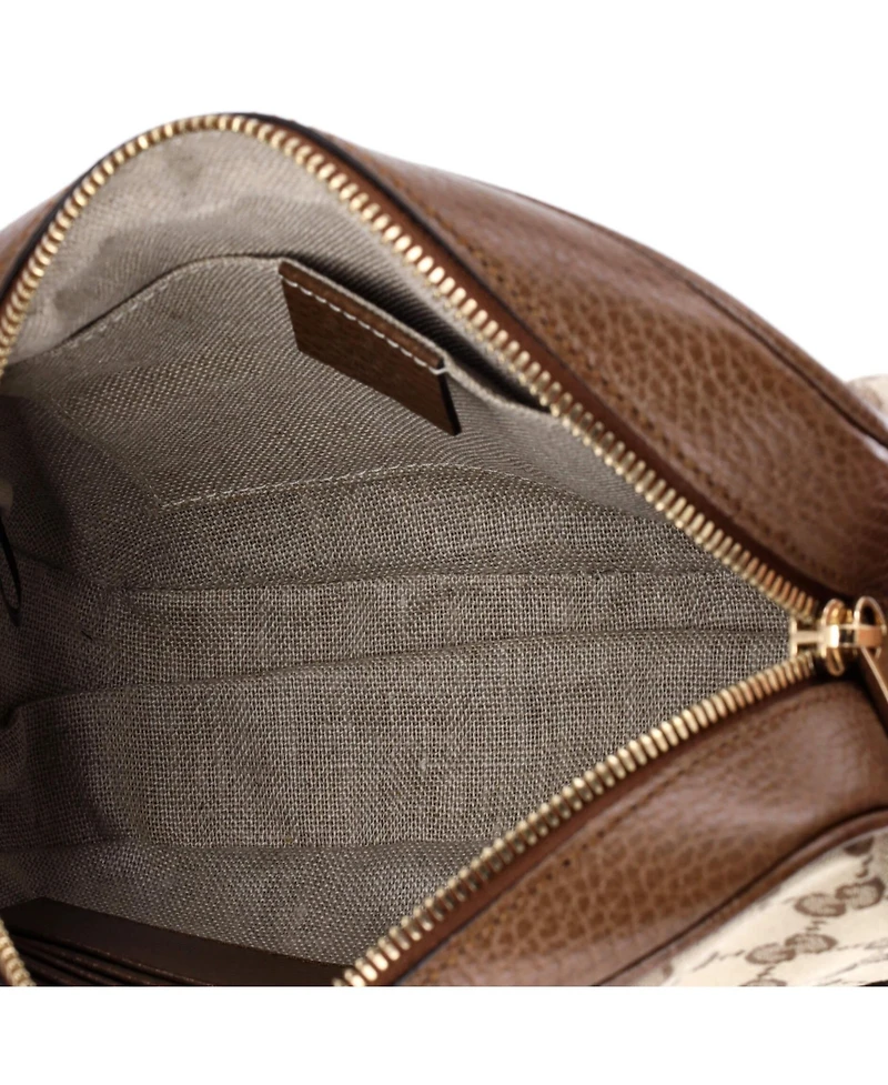 Pre-Owned Gucci Mini Bree Disco Crossbody Bag Gg Canvas with Leather