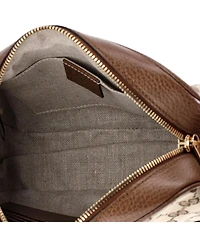 Pre-Owned Gucci Mini Bree Disco Crossbody Bag Gg Canvas with Leather