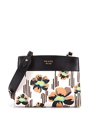 Pre-Owned Prada Small Bibliotheque Shoulder Bag Printed Leather