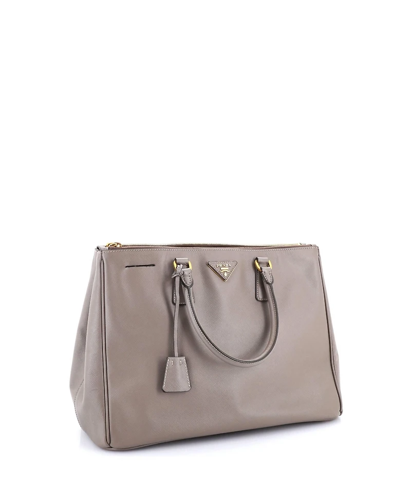 Pre-Owned Prada Large Double Zip Lux Tote Saffiano Leather