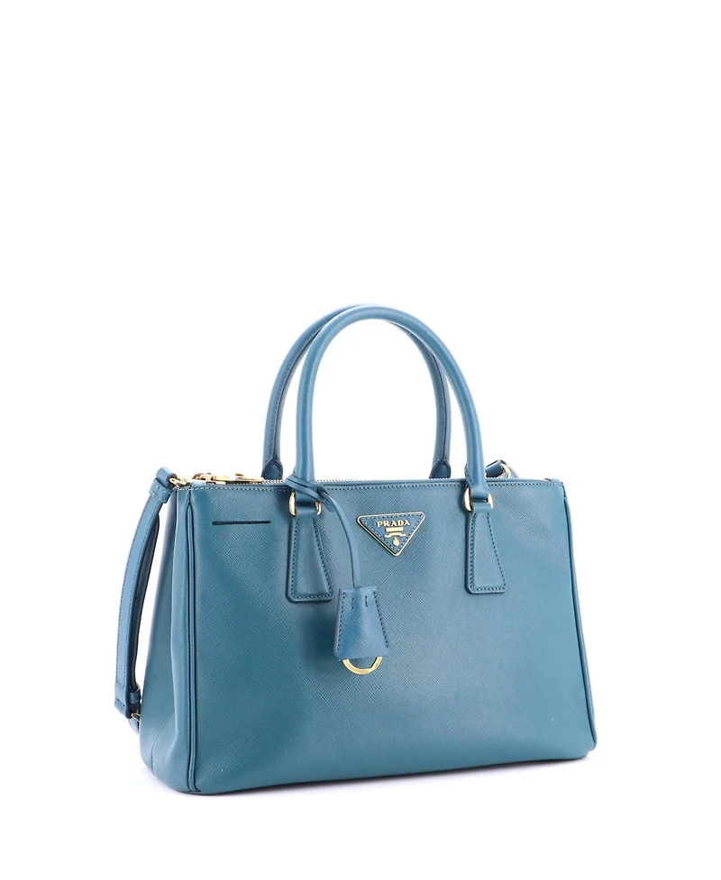 Pre-Owned Prada Small Double Zip Lux Tote Saffiano Leather