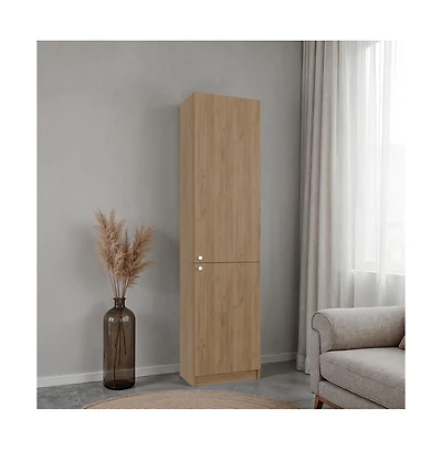 Depot E-Shop 71" Tall Bookcase with 2 Doors and 5 Interior Shelves