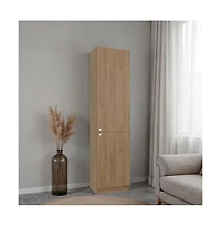 Depot E-Shop 71" Tall Bookcase with 2 Doors and 5 Interior Shelves