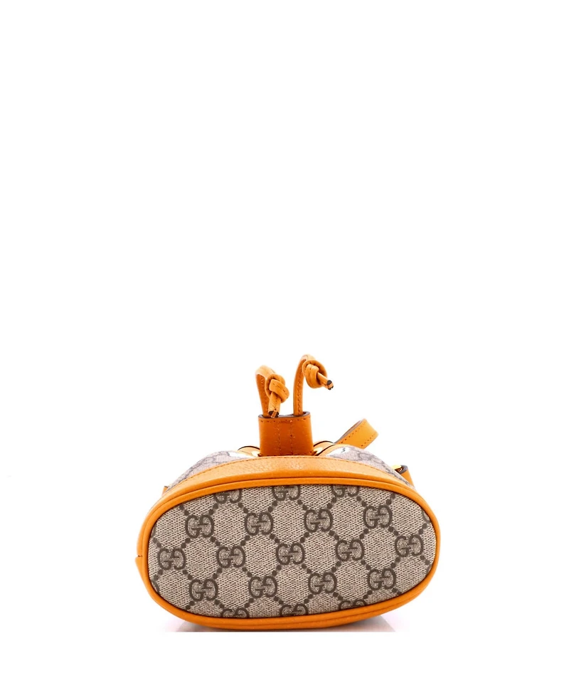 Pre-Owned Gucci Mini x Exo-kai Ophidia Bucket Bag Printed Gg Coated Canvas
