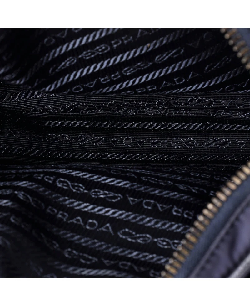 Pre-Owned Prada Buckle Front Pocket Flap Messenger Bag Re-Nylon with Saffiano Leather