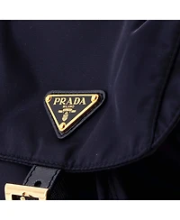 Pre-Owned Prada Small Re-Edition 1978 Pocket Backpack Re-Nylon with Saffiano Leather