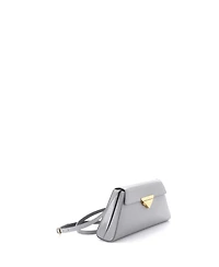 Pre-Owned Prada Trapezoid Flap Shoulder Bag Brushed Leather