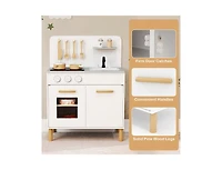 Hongge Kids Kitchen Playset with Cooking Accessories and Storage